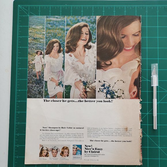 60s Shampoo-in Hair Color Clairol Nice 'n Easy Vintage Saloon Ad - Picture 1 of 1